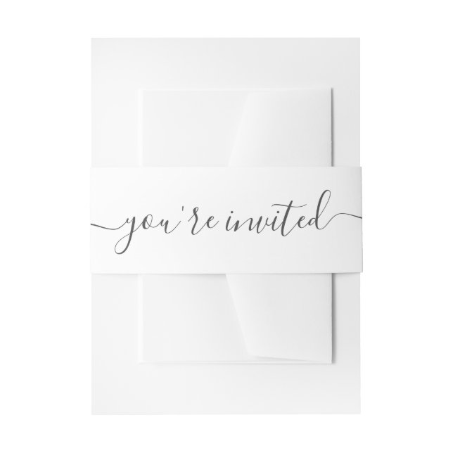 Einfache Hochzeit Einladungsbanderole (Vorderseite Beispiel)