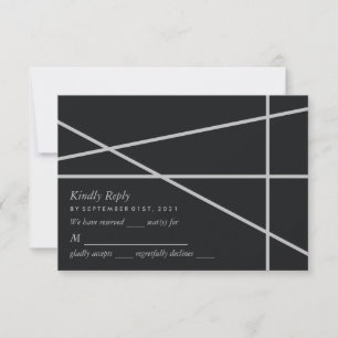 Einfache Hochzeit geometrischer Art RSVP Karte