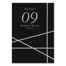 Einfache Hochzeit geometrischer Art Tischnummer
