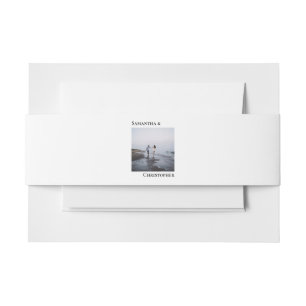 Einfache Hochzeit im Minimalistischen Foto Einladungsbanderole