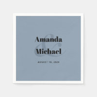 Einfache Hochzeit in Dusty Blue Moderne Minimalist