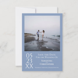 Einfache Hochzeit in Light Blue Modernes Minimalis Save The Date