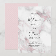Einfache Hochzeit in Rosa Marmor