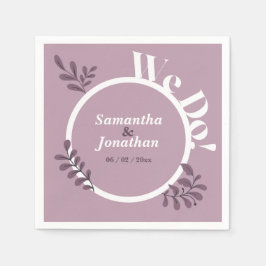 Einfache Hochzeit in Rosa Serviette