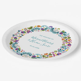 Einfache Hochzeit mit mexikanischer Flora Personal Pappteller