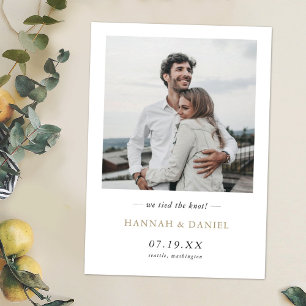 Einfache Hochzeit mit modernen Fotos Ankündigung