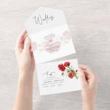 Einfache Hochzeit mit Rotem Flor