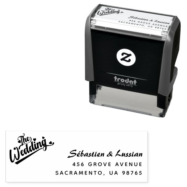 einfache Hochzeit Permastempel (Beispiel)