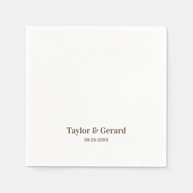 Einfache Hochzeit Serviette (Vorderseite)