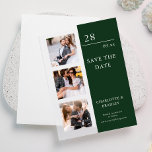 Einfache Hochzeit Speichern Sie das Foto Datum<br><div class="desc">Simple Wedding Save The Date Foto Picture Vellum Invitations enthält drei Ihrer Lieblings-Fotos mit dem Text "Save the Date" in eleganter,  moderner Schrift Typografie. Einfach,  modern und elegant für Ihre Hochzeitsfeier. Designed by ©2024 Evco Studio www.zazzle.com/store/evcostudioo</div>