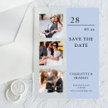 Einfache Hochzeit Speichern Sie das Foto Datum Acryleinladungen<br><div class="desc">Simple Wedding Save The Date Foto Picture Wedding Acrylic Invitations bietet drei Ihrer Lieblings-Fotos mit dem Text "Save the Date" in eleganter,  moderner Schrift-Typografie. Einfach,  modern und elegant für Ihre Hochzeitsfeier. Designed by ©2024 Evco Studio www.zazzle.com/store/evcostudioo</div>
