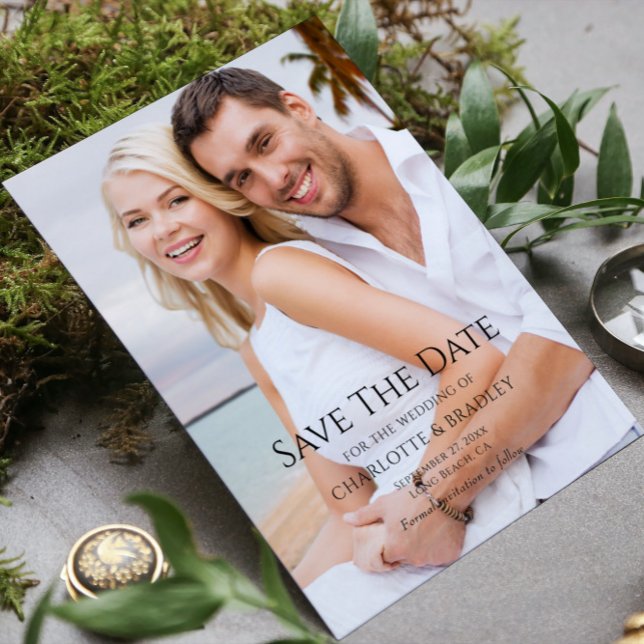Einfache Hochzeit Speichern Sie das Foto Datum Save The Date (Von Creator hochgeladen)