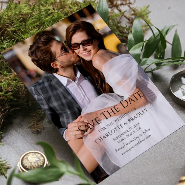 Einfache Hochzeit Speichern Sie das Foto Datum Save The Date (Von Creator hochgeladen)