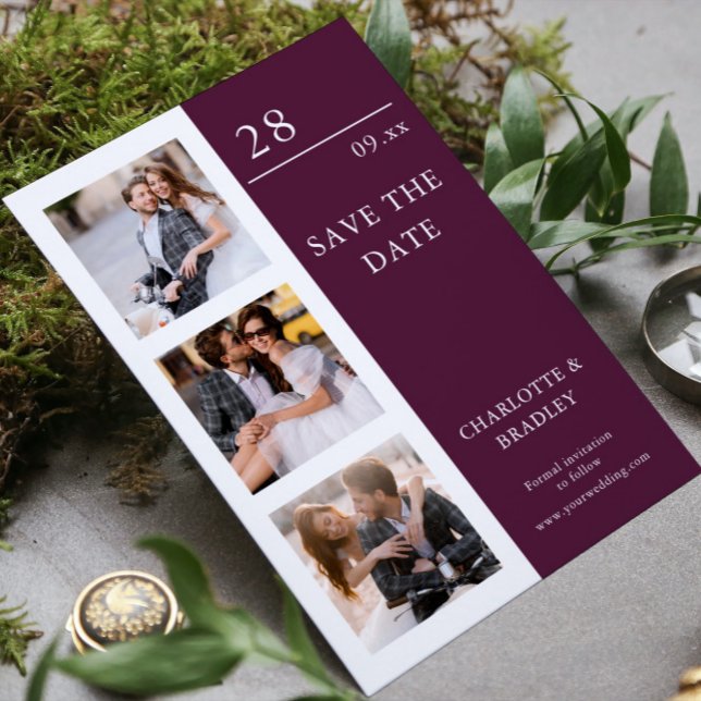 Einfache Hochzeit Speichern Sie das Foto Datum Save The Date (Von Creator hochgeladen)