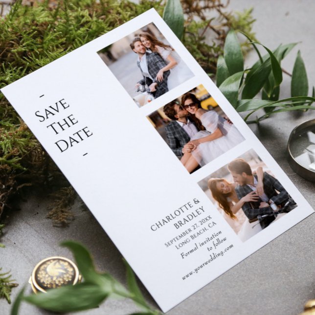Einfache Hochzeit Speichern Sie das Foto Datum Save The Date (Von Creator hochgeladen)