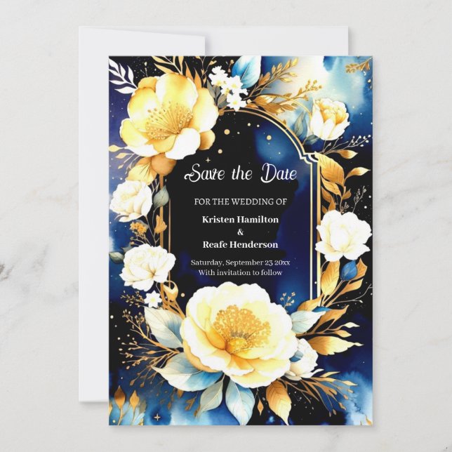Einfache Hochzeit Speichern Sie die Datumskarte Save The Date (Vorderseite)