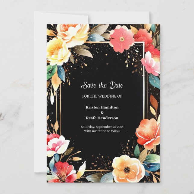 Einfache Hochzeit Speichern Sie die Datumskarte Save The Date (Vorderseite)