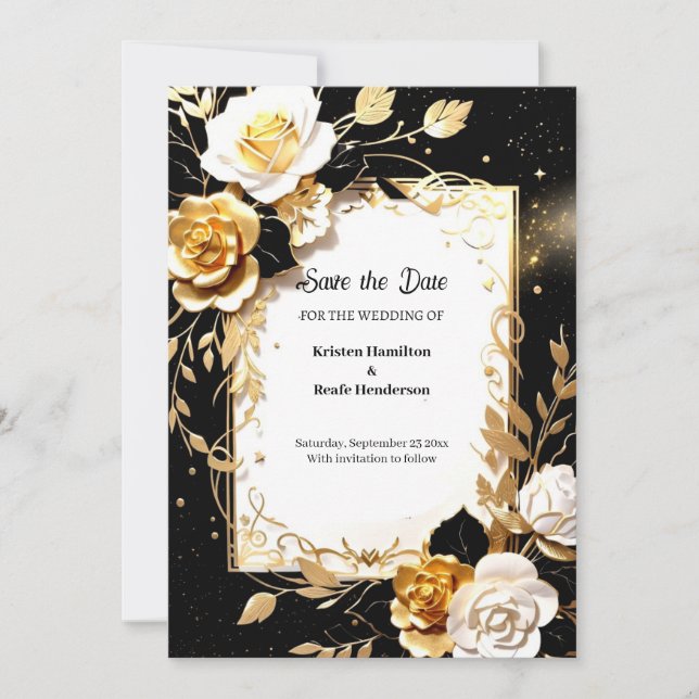 Einfache Hochzeit Speichern Sie die Datumskarte Save The Date (Vorderseite)