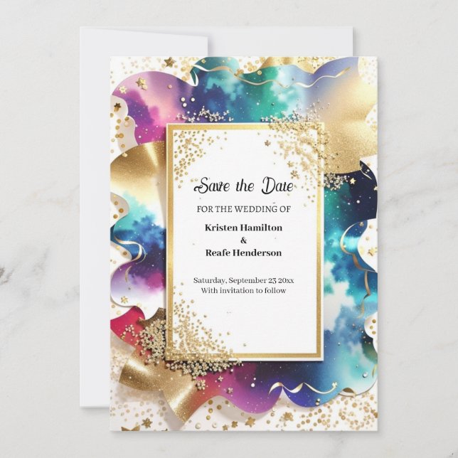Einfache Hochzeit Speichern Sie die Datumskarte Save The Date (Vorderseite)