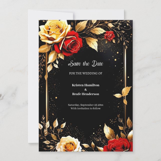 Einfache Hochzeit Speichern Sie die Datumskarte Save The Date (Vorderseite)