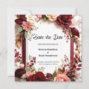 Einfache Hochzeit Speichern Sie die Datumskarte Save The Date