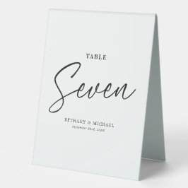 Einfache Hochzeit Tischnummer 7 Zentimeter Zeichen Tischaufsteller