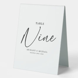 Einfache Hochzeit Tischnummer 9 Zentimeter Zeichen Tischaufsteller