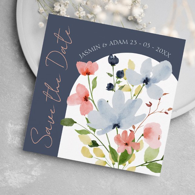 Einfache Hochzeit von Arch Blue und Rosa Save The Date (Von Creator hochgeladen)