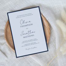 Einfache Hochzeit von Blue Border