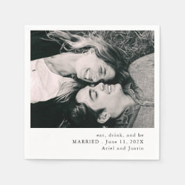 Einfache Hochzeit von Fotos Serviette