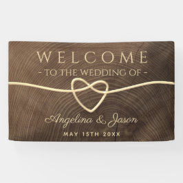 Einfache Hochzeit von Holz Banner