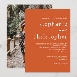 Einfache Hochzeit von Minimalistischen Chic Script Einladung