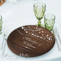 Einfache Hochzeit von rustikalem Holz und Streiche