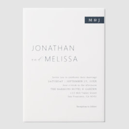 Einfache Hochzeit von Thin Navy Blue Typografy