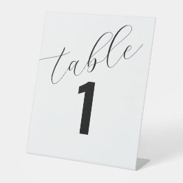 Einfache Hochzeitkarten-Tischnummer Sockelschild