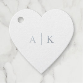 Einfache Hochzeitmonographie Real Silver Foil Herz Geschenkanhänger