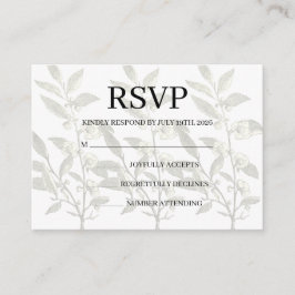 Einfache Hochzeits-RSVP-Beilagekarte Begleitkarte