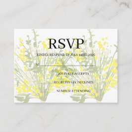 Einfache Hochzeits-RSVP-Beilagekarte Begleitkarte