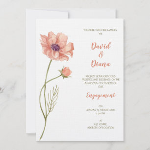 Einfache Hochzeitseinladung Einladung