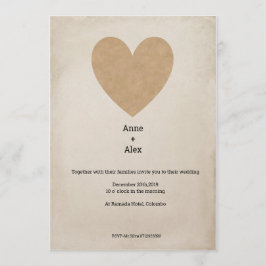 Einfache Hochzeitseinladung Einladung