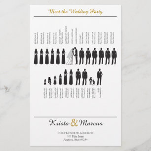 Einfache Hochzeitsfeier für Silhouetten