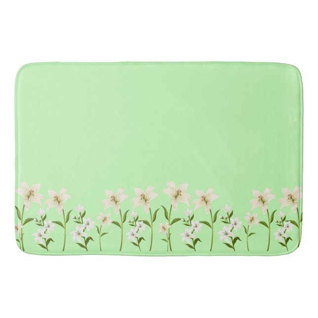 Einfache Hochzeitsfeier mit blühenden Wildblumen Badematte (Vorderseite)