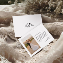 Einfache Hochzeitsfotografie mit Monogramm