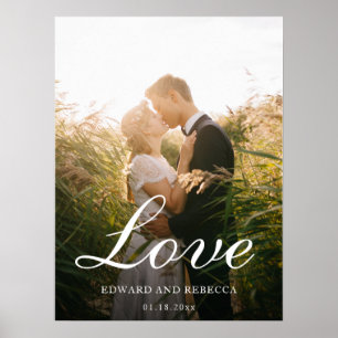 Einfache Hochzeitsfotos Elegante Hochzeit Liebe Poster