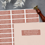 Einfache Hochzeitsgäste wenden sich an 27 Empfänge Aufkleber<br><div class="desc">Diese leicht anpassbaren Gästebuchlabels sind perfekt für Ihre moderne,  minimalistische Hochzeitsarbeit geeignet. Diese Aufkleber können für Dankeschön-Notizen,  rett-the-date,  Einladungen und vieles mehr verwendet werden. Auf jedem der 27 Labels kann ein anderer Name und eine andere Adresse auf einem zeitgenössischen Hintergrund der alten Rose gedruckt werden</div>