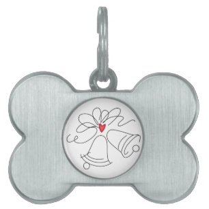 Einfache Hochzeitsglocke Hundehalsband-Markierung Tiermarke