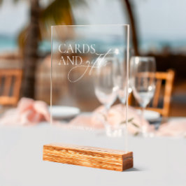 Einfache Hochzeitskarten und Geschenke Akryllische Acrylschild