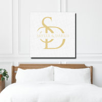 Einfache Hochzeitsmonogramm Personalisiert mit Nam