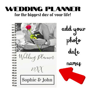 Einfache Hochzeitsplanerin für moderne Fotos Planer