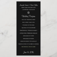 Einfache Hochzeitsprogramme (schwarz)